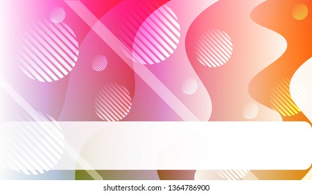 Abstract Background With Wave Gradient Shape, Line, Circle, Space for Text. For Your Design Landing Page Wallpapers Presentation. Vector Illustration with Color Gradient