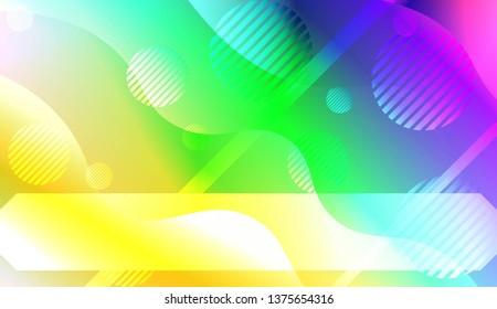 Abstract Background With Wave Gradient Shape, Line, Circle, Space for Text. For Your Design Landing Page Wallpapers Presentation. Vector Illustration with Color Gradient