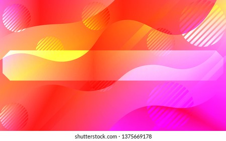 Abstract Background With Wave Gradient Shape, Line, Circle, Space for Text. For Your Design Landing Page Wallpapers Presentation. Vector Illustration with Color Gradient