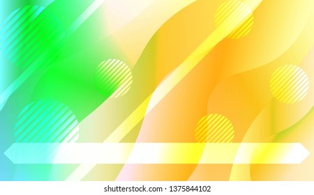 Abstract Background With Wave Gradient Shape, Line, Circle, Space for Text. For Your Design Landing Page Wallpapers Presentation. Vector Illustration with Color Gradient