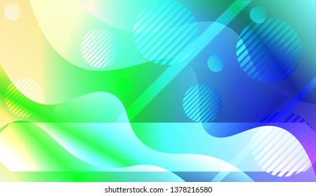 Abstract Background With Wave Gradient Shape, Line, Circle, Space for Text. For Your Design Landing Page Wallpapers Presentation. Vector Illustration with Color Gradient