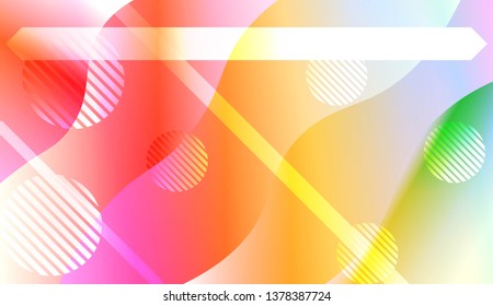 Abstract Background With Wave Gradient Shape, Line, Circle, Space for Text. For Your Design Landing Page Wallpapers Presentation. Vector Illustration with Color Gradient