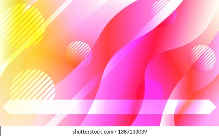 Abstract Background With Wave Gradient Shape, Line, Circle, Space for Text. For Your Design Landing Page Wallpapers Presentation. Vector Illustration with Color Gradient