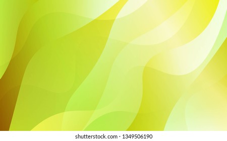 Abstract Background With Wave Green Yellow Gradient Shape. For Futuristic Ad, Booklets. Vector Illustration with Color Gradient