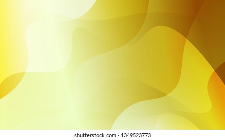 Abstract Background With Wave Green Yellow Gradient Shape. For Futuristic Ad, Booklets. Vector Illustration with Color Gradient