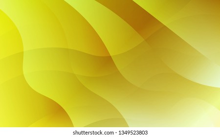 Abstract Background With Wave Green Yellow Gradient Shape. For Futuristic Ad, Booklets. Vector Illustration with Color Gradient