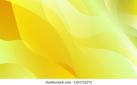 Abstract Background With Wave Green Yellow Gradient Shape. For Futuristic Ad, Booklets. Vector Illustration with Color Gradient