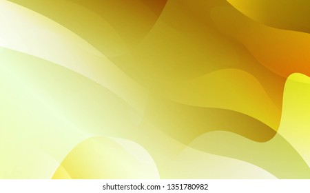 Abstract Background With Wave Green Yellow Gradient Shape. For Futuristic Ad, Booklets. Vector Illustration with Color Gradient