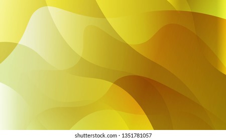Abstract Background With Wave Green Yellow Gradient Shape. For Futuristic Ad, Booklets. Vector Illustration with Color Gradient