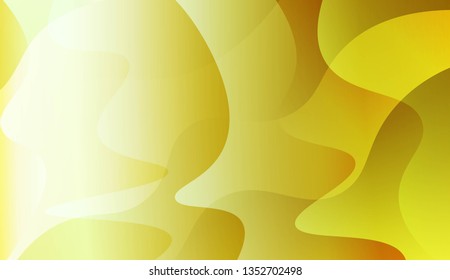 Abstract Background With Wave Green Yellow Gradient Shape. For Futuristic Ad, Booklets. Vector Illustration with Color Gradient