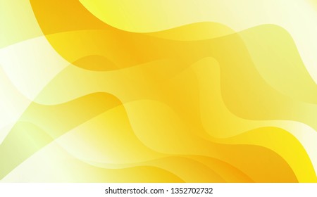 Abstract Background With Wave Green Yellow Gradient Shape. For Futuristic Ad, Booklets. Vector Illustration with Color Gradient
