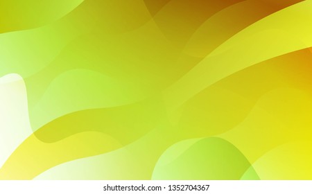 Abstract Background With Wave Green Yellow Gradient Shape. For Futuristic Ad, Booklets. Vector Illustration with Color Gradient
