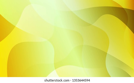Abstract Background With Wave Green Yellow Gradient Shape. For Futuristic Ad, Booklets. Vector Illustration with Color Gradient
