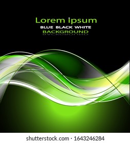 Abstract background wave image green