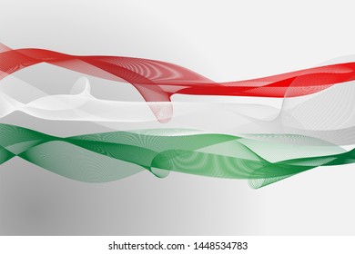 abstract background wave italia flag