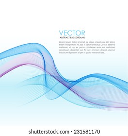 Abstract background with wave line