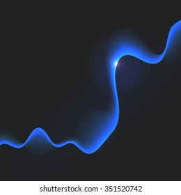 Abstract background wave line blue. Vector illustration Eps 10