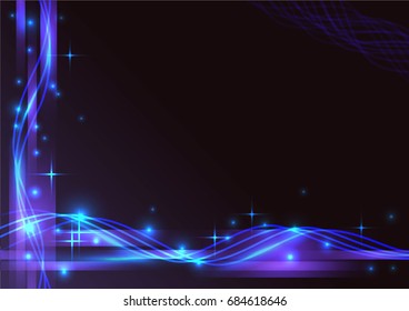 Abstract  background - wave line dark blue and pink with shiny background.Illustration vector design