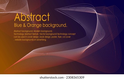 Abstract background with wave lines. Minimal geometric pattern, molecular texture. Graphic background. Science, medicine, technology and network concept. Vector illustration