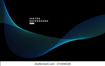 Abstract Background with Wave Lines. Vector Illustration. 