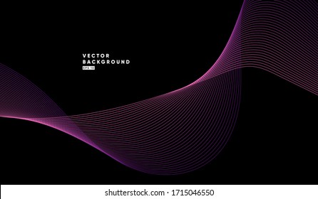 Abstract Background with Wave Lines. Vector Illustration. 