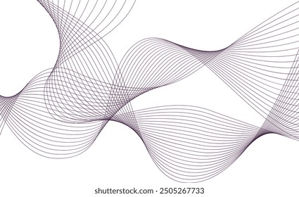 Abstract background. Wave of many lines on white background. Design element for brochure, flyer, web design.