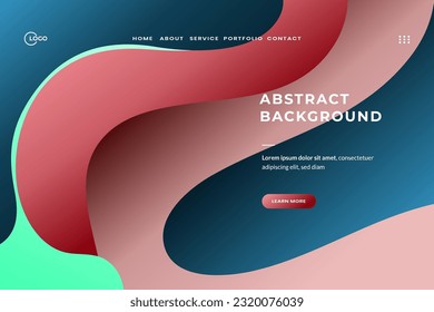 Abstrakter Hintergrund Wave Modern wurde mit einer modernen und minimalistischen Ästhetik geschaffen. Es eignet sich perfekt für eine Landingpage oder eine Web-App und würde auch einen großartigen Hintergrund für eine mobile App schaffen