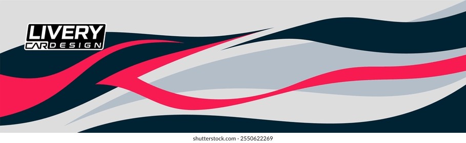 abstract background with wave motif, vectors for vehicle wrap, car livery, sports, racing car, rally, and adventure ready to print.