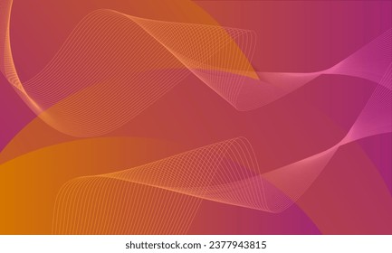 onda de fondo abstracta diseño multidimensional arte colorido morado y naranja