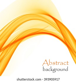 Abstract background with wave orange