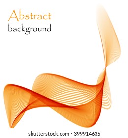 Abstract background with wave orange