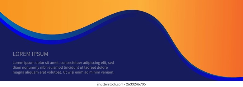 Fondo abstracto con las Formas anaranjadas de la onda. Fondo del diseño del Anuncio. Ilustración vectorial