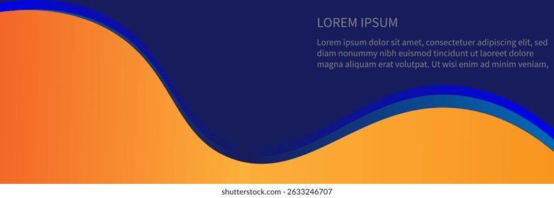 abstract background with wave orange shapes.banner design background.vector illustration
