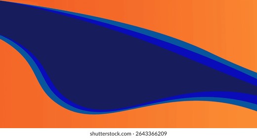 abstract background with wave orange shapes.banner design background.vector illustration