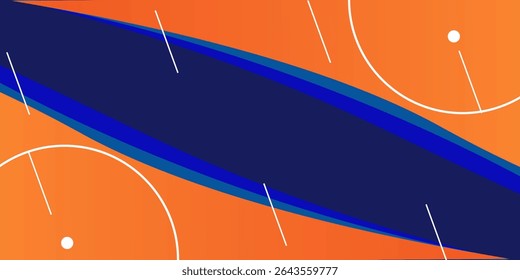 abstract background with wave orange shapes.banner design background.vector illustration