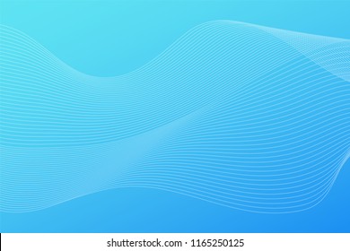 Abstract background. Wave pattern. Blue vector band lines. Curve illustration for design, business, marketing project, presentation, report, sample, template, decoration, advertisement