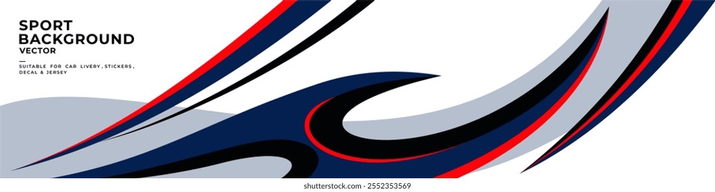 abstract background with wave pattern, vector for vehicle wrap, car livery, sports car, racing car, jersey, banner and adventure ready to print.