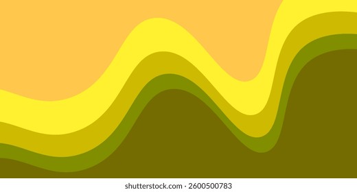 Abstract background with wave pattern in yellow multicolored wave style. Smooth wave pattern. Trendy vector illustration. Modern