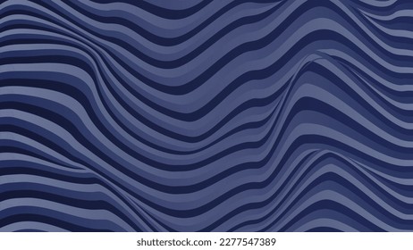 abstrakter Hintergrund mit Wellenmuster, dunkelblaues Zeilenmuster , geeignet für Hintergrundhintergründe . Horizontale Vektorgrafik