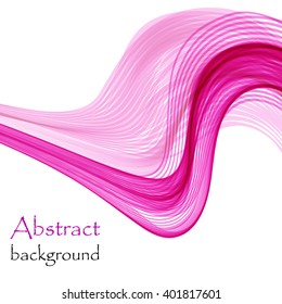 Abstract background with wave pink