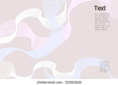 abstract background with wave or  ribbons of different light colors, vector smooth lines