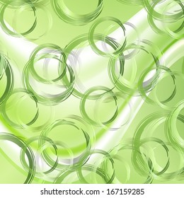 abstract background with a wave and rings