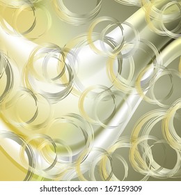 abstract background with a wave and rings