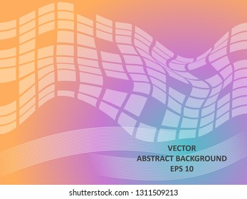 Abstract Background with wave square and gradient color-vector