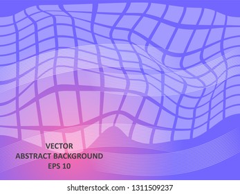 Abstract Background with wave square and gradient color-vector