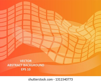 Abstract Background with wave square and gradient color-vector