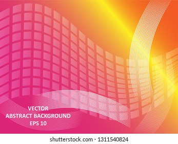 Abstract Background with wave square and gradient color-vector