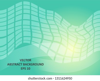 Abstract Background with wave square and gradient color-vector