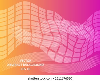 Abstract Background with wave square and gradient color-vector