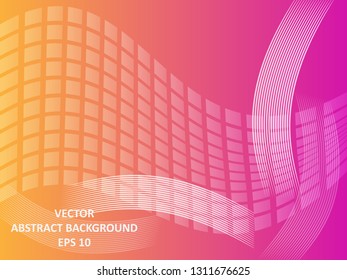 Abstract Background with wave square and gradient color-vector